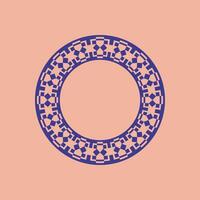 modern ornamental circle frame border decorative pattern vector