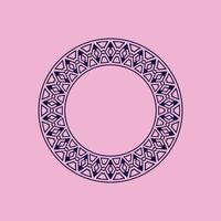 modern ornamental circle frame border decorative pattern vector