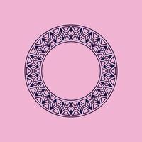 modern ornamental circle frame border decorative pattern vector