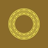 modern ornamental circle frame border decorative pattern vector