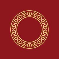 modern ornamental circle frame border decorative pattern vector