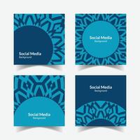 elegant ornamental decorative pattern square background social media design template vector