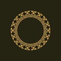 modern ornamental circle frame border decorative pattern vector