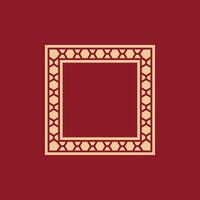 modern ornamental square frame border decorative pattern vector