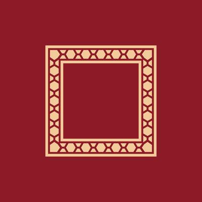 modern ornamental square frame border decorative pattern