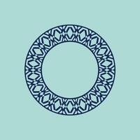 modern ornamental circle frame border decorative pattern vector