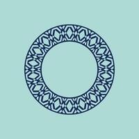 modern ornamental circle frame border decorative pattern vector