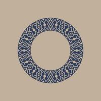 modern ornamental circle frame border decorative pattern vector