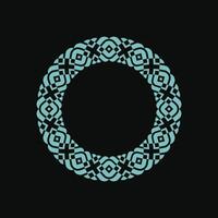 modern ornamental circle frame border decorative pattern vector