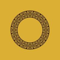 modern ornamental circle frame border decorative pattern vector
