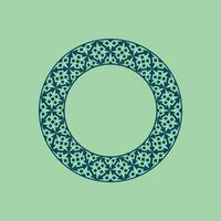 modern ornamental circle frame border decorative pattern vector