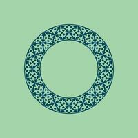 modern ornamental circle frame border decorative pattern vector