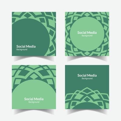 elegant ornamental decorative pattern square background social media design template