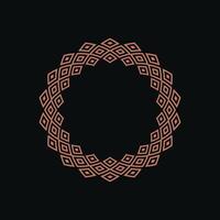 modern ornamental circle frame border decorative pattern vector