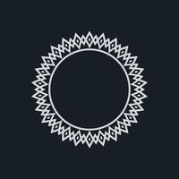 modern ornamental circle frame border decorative pattern vector