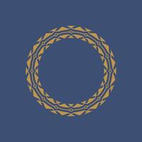 modern ornamental circle frame border decorative pattern vector