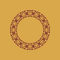 modern ornamental circle frame border decorative pattern vector