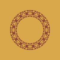 modern ornamental circle frame border decorative pattern vector