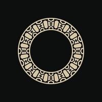 modern ornamental circle frame border decorative pattern vector