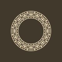 modern ornamental circle frame border decorative pattern vector