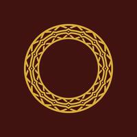 modern ornamental circle frame border decorative pattern vector