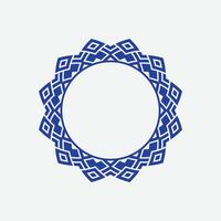 modern ornamental circle frame border decorative pattern vector