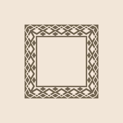 modern ornamental square frame border decorative pattern
