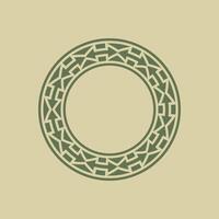 modern ornamental circle frame border decorative pattern vector