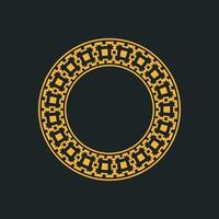 modern ornamental circle frame border decorative pattern vector