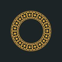 modern ornamental circle frame border decorative pattern vector