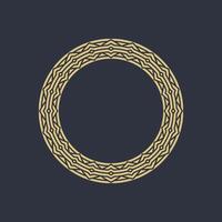 modern ornamental circle frame border decorative pattern vector