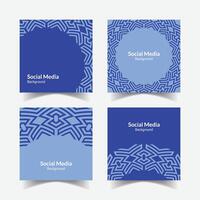 elegant ornamental decorative pattern square background social media design template vector