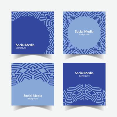 elegant ornamental decorative pattern square background social media design template