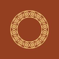 modern ornamental circle frame border decorative pattern vector