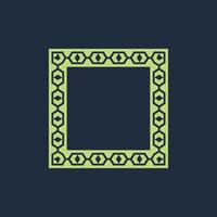 modern ornamental square frame border decorative pattern vector