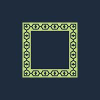 modern ornamental square frame border decorative pattern vector