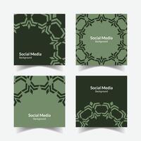 elegant ornamental decorative pattern square background social media design template vector