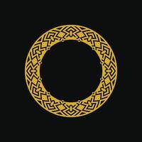 modern ornamental circle frame border decorative pattern vector