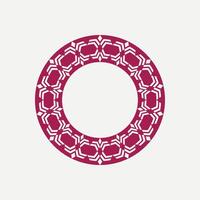 modern ornamental circle frame border decorative pattern vector