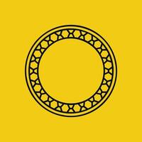 modern ornamental circle frame border decorative pattern vector