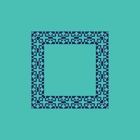 modern ornamental square frame border decorative pattern vector