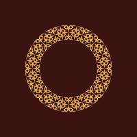 modern ornamental circle frame border decorative pattern vector