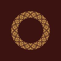 modern ornamental circle frame border decorative pattern vector