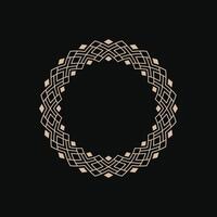 modern ornamental circle frame border decorative pattern vector