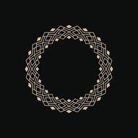 modern ornamental circle frame border decorative pattern vector