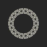 modern ornamental circle frame border decorative pattern vector