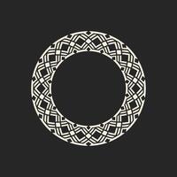 modern ornamental circle frame border decorative pattern vector