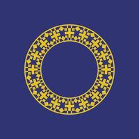 modern ornamental circle frame border decorative pattern vector