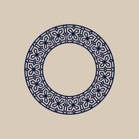 modern ornamental circle frame border decorative pattern vector