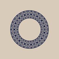 modern ornamental circle frame border decorative pattern vector